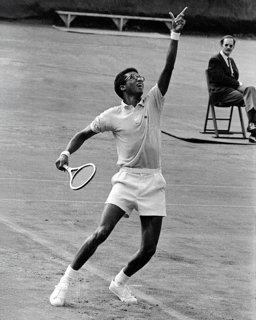 Arthur Ashe service