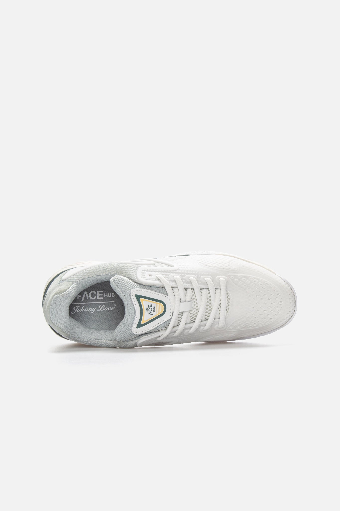 The ACE Hub Performance JL sneaker off white/cucumber – top view