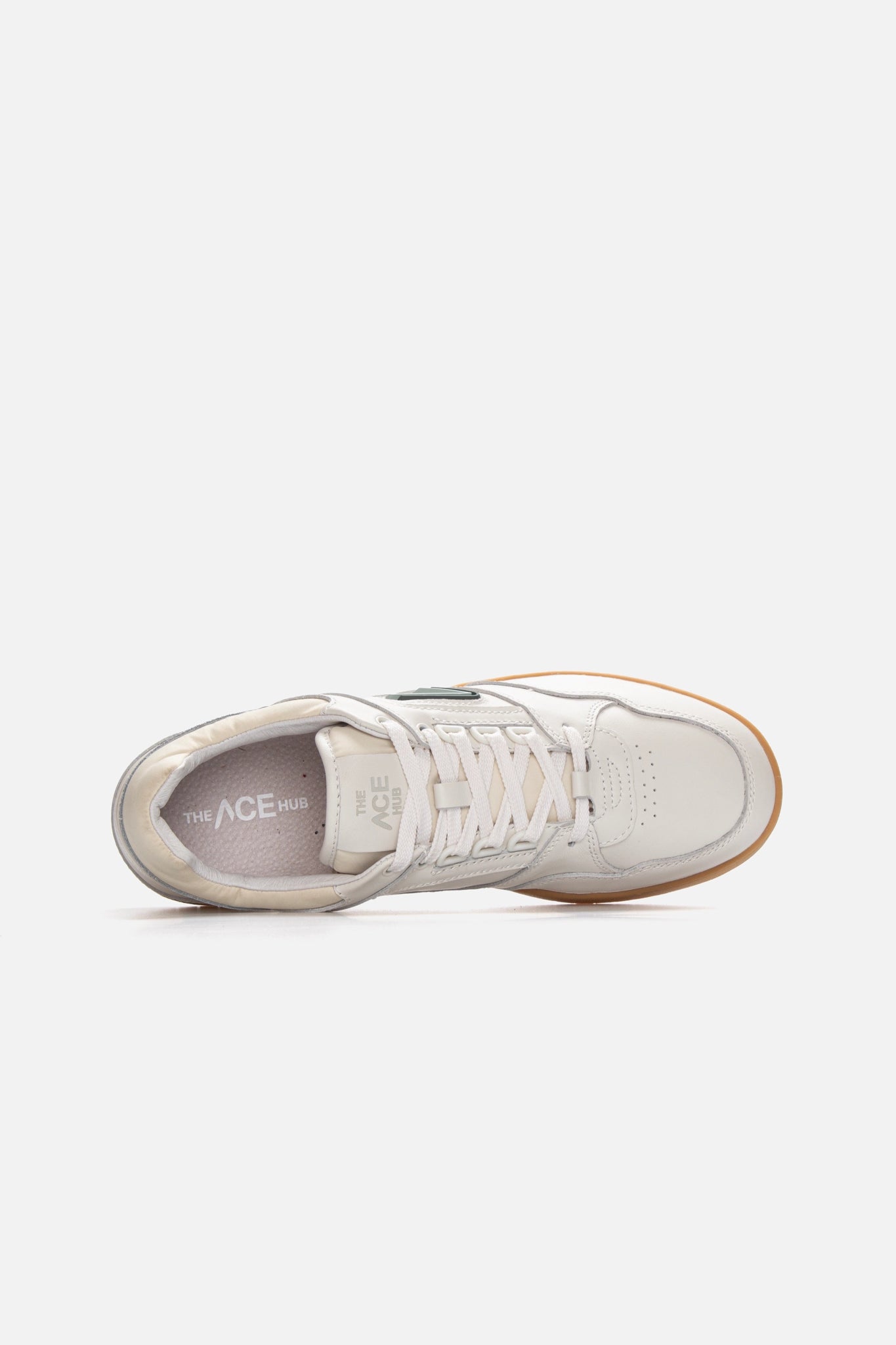 The ACE Hub Sprint sneaker Off White/Cucumber – top view LACE