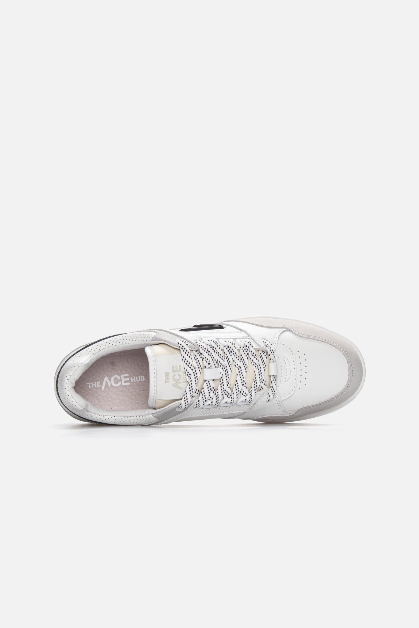 The ACE Hub Sprint sneaker White/Black – top view